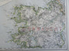 Ireland by itself 1883 Letts detailed large rare 4 sheet color map lifeboats