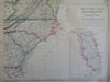 United States Pre-Civil War California New York 1860 Blackie three sheet map