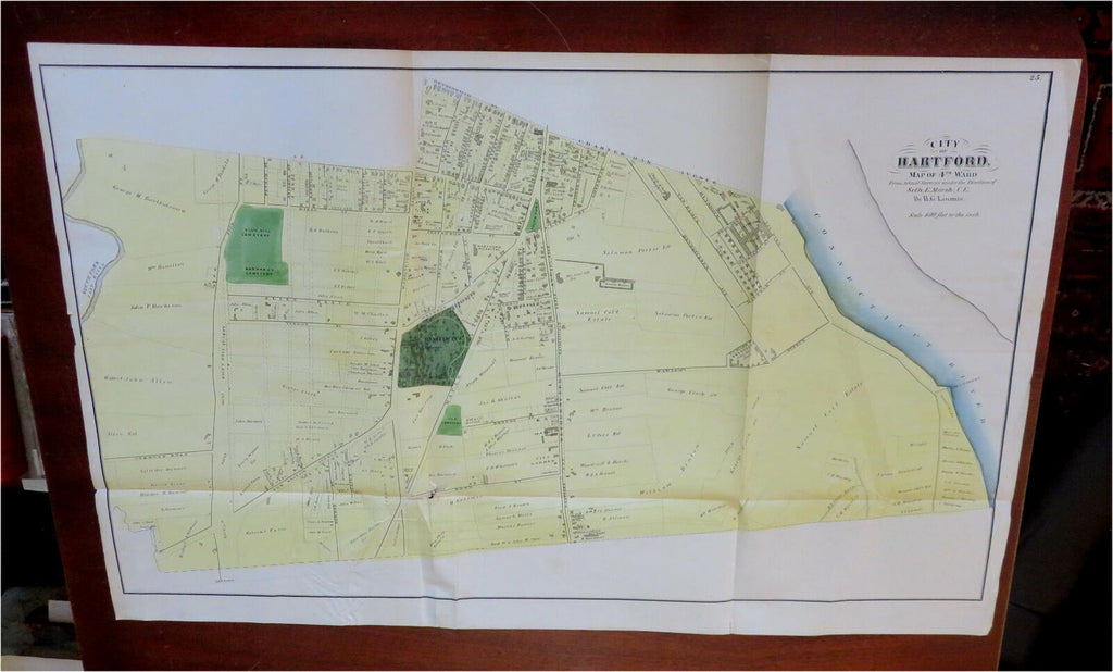 Hartford Connecticut 4th Ward 1869 Loomis detailed city plan