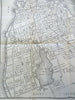 Fall River Massachusetts 1923 Sampson & Murdock detailed large folding city plan
