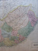 South Africa Orange Free State c.1860 A & C Black Bartholomew map