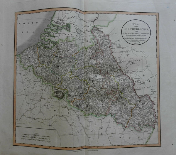 Netherlands Belgium Revolutionary France Flanders Brabant 1804 Cary folio map