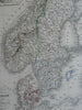 Kingdoms Sweden & Denmark Scandinavia Norway Finland Iceland 1837 Andriveau map