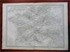 France Railroads Paris Orleans Marseilles Aix Toulouse 1858 Dufour engraved map