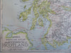 Scotland Lot x 4 Maps Railroads c. 1883 Letts multi-sheet color detailed maps