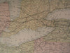 Canada Northern New England Ontario Huron 1865 fine antique color map