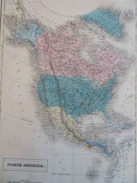North America Territorial United States Mexico Caribbean 1854 Black folio map