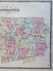 Franklin County Massachusetts 1871 Beers detailed hand colored map
