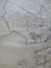 Gloucester Massachusetts City Plan cemeteries docks churches 1891 Walker map