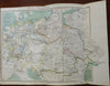 Germany Poland Polen Hungary Austria during 17th Century 1848 historical map