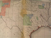 Topographic Survey of United States 1886-87 folio antique color map