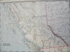 British Columbia Canada Vancouver 1887-90 Cram scarce large detailed map