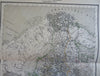 Baltic States Finland Russia St. Petersburg Novgorod 1885 Flemming detailed map