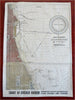 Chicago Harbor Coastal Survey Depth Charts c. 1910 detailed hand color map