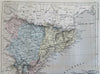 Iberia Spain Barcelona Balearic Islands Basque Country c. 1855 Dufour map