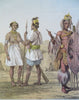 Senegambian & Zulu African Warriors Bechuana c. 1880 Blackie color ethnic view