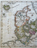 Kingdom of Denmark Iceland Faroe Islands Copenhagen 1843 Stieler engraved map