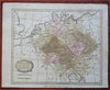 German Confederation Westphalia Saxony Swabia Bavaria 1807 Barlow engraved map