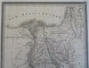 Upper & Lower Egypt Nubia Cairo Alexandria Thebes 1834 Vivien engraved map