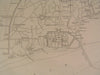 Delhi India detailed city plan by Weller c.1863 scarce old antique city plan
