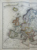 Europe Belle poque France German Empire Ottomans Russia 1873 Ravenstein map