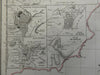 Algeria North Africa Morocco w/ harbor city plan 1848 engraved map Delamarche