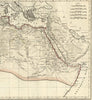 Africa Arabia Afrique Egypt Mts. of Moon c1810 scarce antique Lapie map vignette