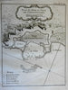 Civitavecchia Lazio Italy city plan military fortifications 1760 Bellin map