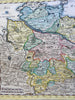 Circle of Lower Saxony Holy Roman Empire Bremen Holstein 1746 LaRouge map