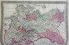 Russian Empire Baltic States Poland Ukraine 1870 A.J. Johnson Scarce Issue map