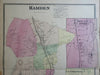 Hamden Centreville Mount Carmel Connecticut 1868 F.W. Beers detailed city plan