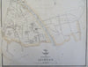 Lucknow British India Residency Palaces c. 1856-72 Weller city plan map
