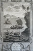 Fishing Boats on the Malabar Coast Southern India c. 1770's engraved print