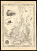 South Australia Adelaide Kangaroo Island Tallis 1851 decorative vignette map