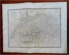 Switzerland Zurich Geneva Bern Swiss Alps Lake Geneva 1830 Lapie large folio map