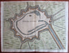 Middelburg Zeeland capital Netherlands Low Countries 1673 Priorato city plan map