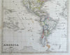North & South America Caribbean Islands Polynesia c. 1849 David Lapie map