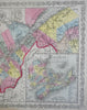 Eastern Canada Quebec Montreal New Brunswick Nova Scotia 1857 DeSilver map