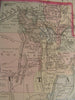 Nevada & Utah detailed 1872 fine old vintage antique lithograph hand color map
