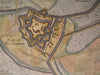 Douai Flanders Doway c.1730 fine old large vintage antique map