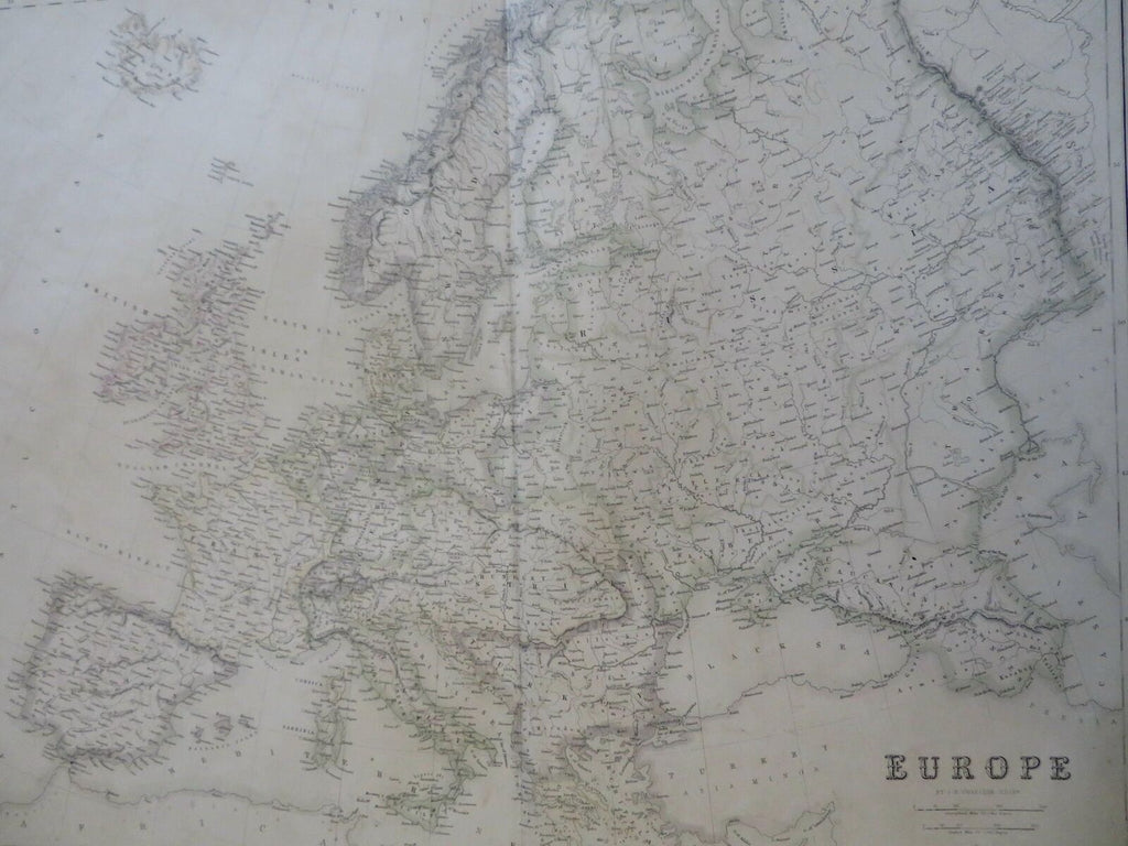 Europe France Russia Ottomans British Isles Italy c. 1855-60 Fullarton map