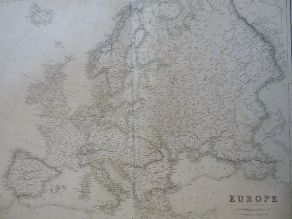 Europe France Russia Ottomans British Isles Italy c. 1855-60 Fullarton map