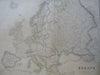 Europe France Russia Ottomans British Isles Italy c. 1855-60 Fullarton map