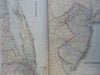 New York Long Island & New Jersey 1889-93 Bradley folio hand color map