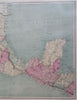 Mexico & Central America Honduras Guatemala Nicaragua 1873 WIlliams map