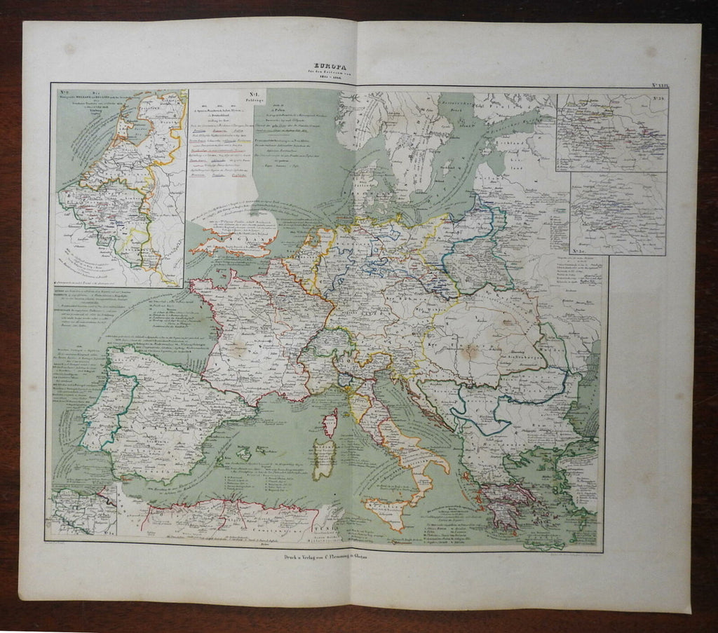 Vienna System Concert of Europe Austria Russia France 1848 Mahlmann historic map