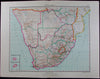 South Africa Botswana Christian missionaries Vaticana c.1953 large old map