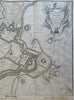 Menen Flanders Belgium Fortifications Spanish Succession 1745 Basire city plan