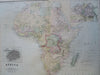 Africa Egypt St. Helena Cape Colony Abyssinia Congo 1889-93 Bradley folio map