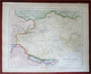 Central Asia Qing Empire Nepal Tibet Himalayas c. 1850-8 Archer engraved map